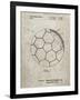 PP1047-Sandstone Soccer Ball Layers Patent Poster-Cole Borders-Framed Giclee Print