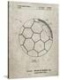 PP1047-Sandstone Soccer Ball Layers Patent Poster-Cole Borders-Stretched Canvas