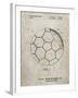 PP1047-Sandstone Soccer Ball Layers Patent Poster-Cole Borders-Framed Giclee Print