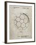 PP1047-Sandstone Soccer Ball Layers Patent Poster-Cole Borders-Framed Giclee Print