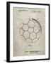 PP1047-Sandstone Soccer Ball Layers Patent Poster-Cole Borders-Framed Giclee Print