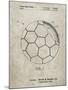 PP1047-Sandstone Soccer Ball Layers Patent Poster-Cole Borders-Mounted Giclee Print