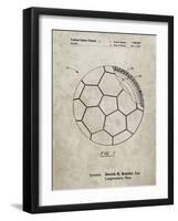 PP1047-Sandstone Soccer Ball Layers Patent Poster-Cole Borders-Framed Giclee Print