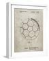 PP1047-Sandstone Soccer Ball Layers Patent Poster-Cole Borders-Framed Giclee Print