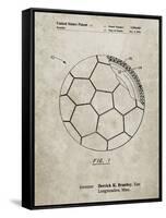 PP1047-Sandstone Soccer Ball Layers Patent Poster-Cole Borders-Framed Stretched Canvas