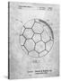 PP1047-Slate Soccer Ball Layers Patent Poster-Cole Borders-Stretched Canvas