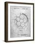 PP1047-Slate Soccer Ball Layers Patent Poster-Cole Borders-Framed Giclee Print