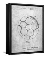 PP1047-Slate Soccer Ball Layers Patent Poster-Cole Borders-Framed Stretched Canvas