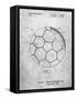 PP1047-Slate Soccer Ball Layers Patent Poster-Cole Borders-Framed Stretched Canvas
