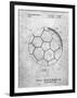 PP1047-Slate Soccer Ball Layers Patent Poster-Cole Borders-Framed Giclee Print