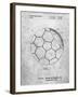 PP1047-Slate Soccer Ball Layers Patent Poster-Cole Borders-Framed Giclee Print