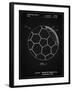 PP1047-Vintage Black Soccer Ball Layers Patent Poster-Cole Borders-Framed Giclee Print