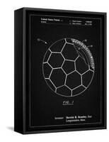 PP1047-Vintage Black Soccer Ball Layers Patent Poster-Cole Borders-Framed Stretched Canvas