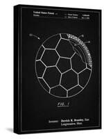 PP1047-Vintage Black Soccer Ball Layers Patent Poster-Cole Borders-Stretched Canvas