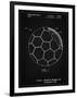 PP1047-Vintage Black Soccer Ball Layers Patent Poster-Cole Borders-Framed Giclee Print