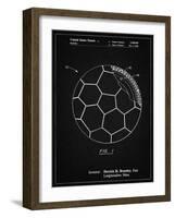 PP1047-Vintage Black Soccer Ball Layers Patent Poster-Cole Borders-Framed Giclee Print