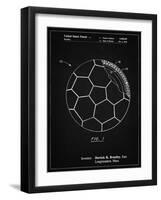 PP1047-Vintage Black Soccer Ball Layers Patent Poster-Cole Borders-Framed Giclee Print