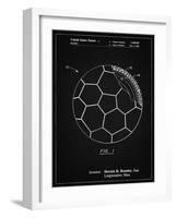 PP1047-Vintage Black Soccer Ball Layers Patent Poster-Cole Borders-Framed Giclee Print