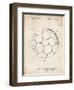 PP1047-Vintage Parchment Soccer Ball Layers Patent Poster-Cole Borders-Framed Giclee Print