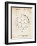 PP1047-Vintage Parchment Soccer Ball Layers Patent Poster-Cole Borders-Framed Giclee Print