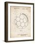 PP1047-Vintage Parchment Soccer Ball Layers Patent Poster-Cole Borders-Framed Giclee Print