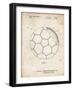 PP1047-Vintage Parchment Soccer Ball Layers Patent Poster-Cole Borders-Framed Giclee Print