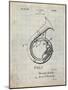 PP1049-Antique Grid Parchment Sousaphone Patent Poster-Cole Borders-Mounted Giclee Print