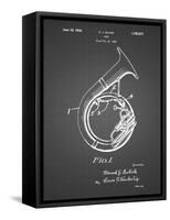 PP1049-Black Grid Sousaphone Patent Poster-Cole Borders-Framed Stretched Canvas