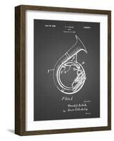 PP1049-Black Grid Sousaphone Patent Poster-Cole Borders-Framed Giclee Print