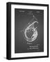 PP1049-Black Grid Sousaphone Patent Poster-Cole Borders-Framed Giclee Print