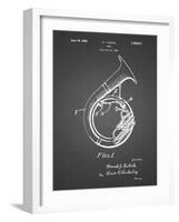 PP1049-Black Grid Sousaphone Patent Poster-Cole Borders-Framed Giclee Print