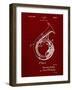 PP1049-Burgundy Sousaphone Patent Poster-Cole Borders-Framed Giclee Print