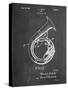 PP1049-Chalkboard Sousaphone Patent Poster-Cole Borders-Stretched Canvas