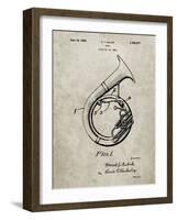 PP1049-Sandstone Sousaphone Patent Poster-Cole Borders-Framed Giclee Print