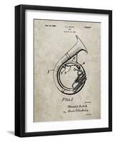 PP1049-Sandstone Sousaphone Patent Poster-Cole Borders-Framed Giclee Print