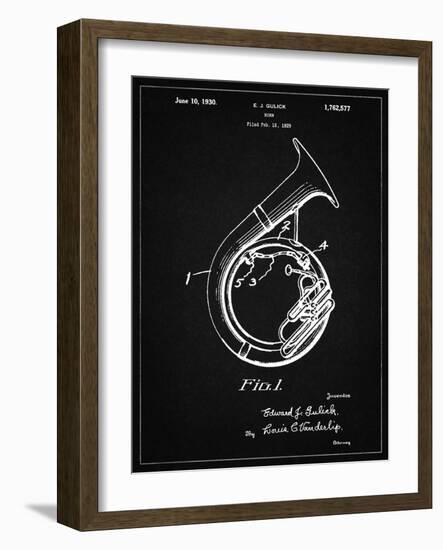 PP1049-Vintage Black Sousaphone Patent Poster-Cole Borders-Framed Giclee Print