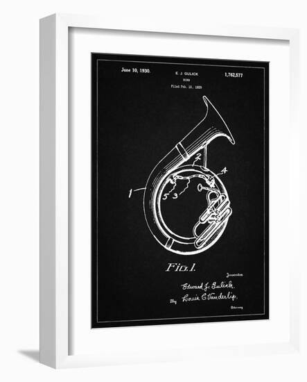 PP1049-Vintage Black Sousaphone Patent Poster-Cole Borders-Framed Giclee Print