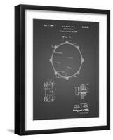 PP105-Black Grid Drum Key Holder Patent Poster-Cole Borders-Framed Giclee Print