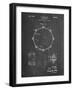 PP105-Chalkboard Drum Key Holder Patent Poster-Cole Borders-Framed Giclee Print