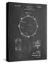 PP105-Chalkboard Drum Key Holder Patent Poster-Cole Borders-Stretched Canvas