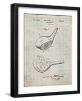 PP1050-Antique Grid Parchment Spalding Golf Driver Patent Poster-Cole Borders-Framed Giclee Print