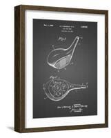 PP1050-Black Grid Spalding Golf Driver Patent Poster-Cole Borders-Framed Giclee Print