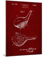 PP1050-Burgundy Spalding Golf Driver Patent Poster-Cole Borders-Mounted Giclee Print