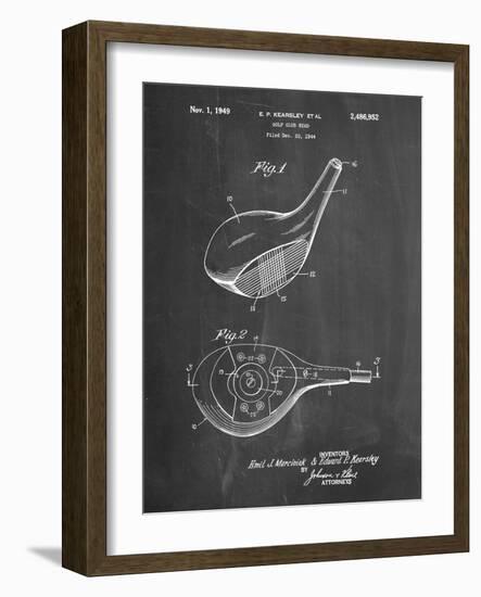 PP1050-Chalkboard Spalding Golf Driver Patent Poster-Cole Borders-Framed Giclee Print