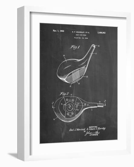 PP1050-Chalkboard Spalding Golf Driver Patent Poster-Cole Borders-Framed Giclee Print