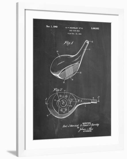 PP1050-Chalkboard Spalding Golf Driver Patent Poster-Cole Borders-Framed Giclee Print