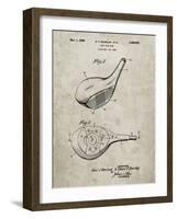 PP1050-Sandstone Spalding Golf Driver Patent Poster-Cole Borders-Framed Giclee Print