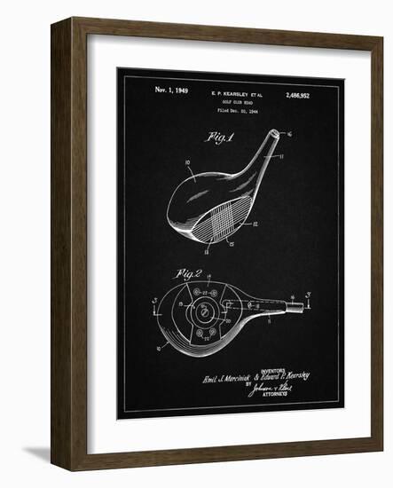 PP1050-Vintage Black Spalding Golf Driver Patent Poster-Cole Borders-Framed Giclee Print