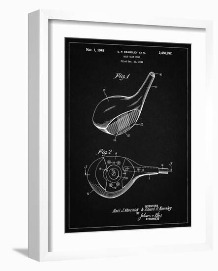 PP1050-Vintage Black Spalding Golf Driver Patent Poster-Cole Borders-Framed Giclee Print