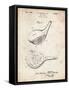 PP1050-Vintage Parchment Spalding Golf Driver Patent Poster-Cole Borders-Framed Stretched Canvas